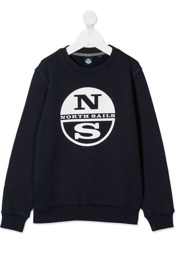 long sleeve logo print jumper