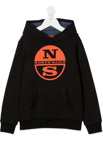 logo print hoodie