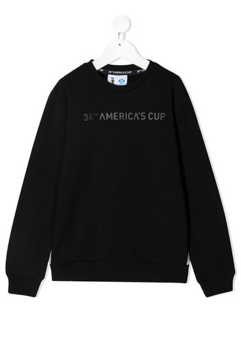 slogan-print long-sleeve sweatshirt