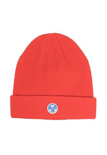 logo-patch knitted hat