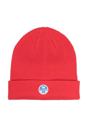 logo-patch knitted hat