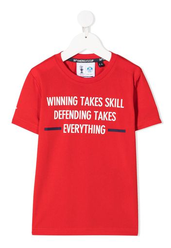 North Sails Kids slogan crew-neck T-shirt - Rosso