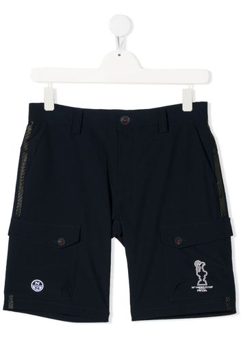 North Sails Kids Shorts con stampa - Blu