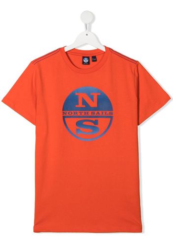 North Sails Kids T-shirt con stampa - Arancione