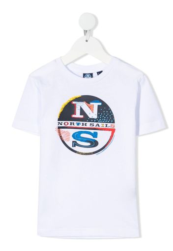 North Sails Kids T-shirt con stampa - Bianco