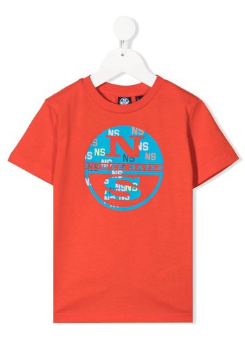 North Sails Kids T-shirt con stampa - Rosso