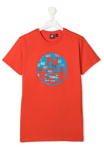 North Sails Kids T-shirt con stampa - Rosso