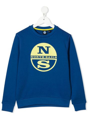 North Sails Kids Felpa con stampa - Blu