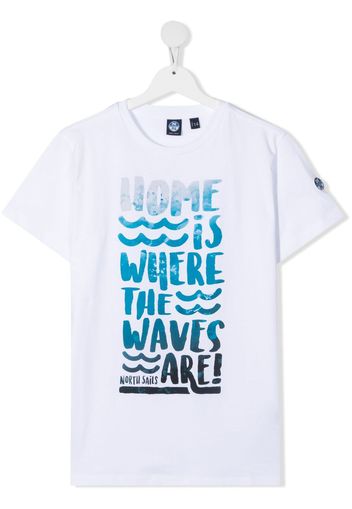 North Sails Kids T-shirt con stampa - Bianco
