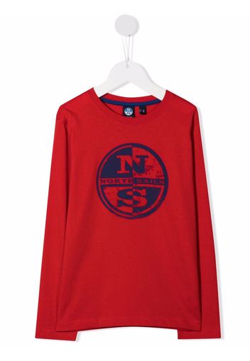 North Sails Kids logo-print T-shirt - Rosso