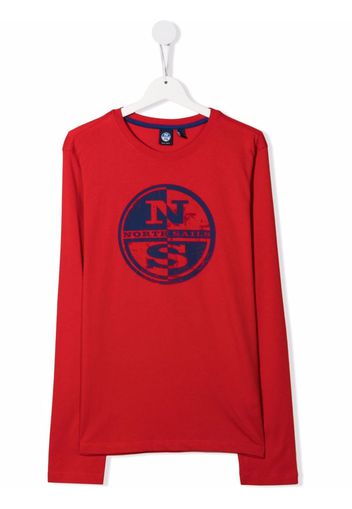 North Sails Kids logo-print T-shirt - Rosso