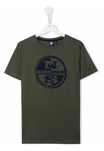 North Sails Kids logo-print T-shirt - Verde