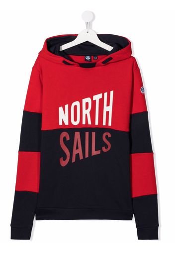 North Sails Kids Felpa con stampa - Rosso