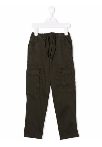 North Sails Kids drawstring-waist cargo trousers - Verde