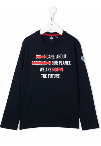 North Sails Kids Care About Our Planet T-shirt - Blu