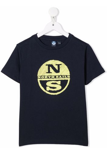 North Sails Kids logo-print T-shirt - Blu