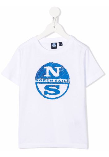 North Sails Kids logo-print short-sleeved T-shirt - Bianco