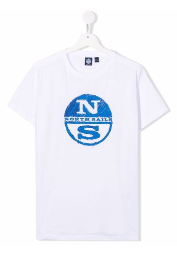 North Sails Kids T-shirt con stampa - Bianco