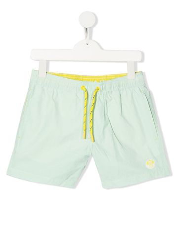 North Sails Kids logo-patch swim shorts - Verde