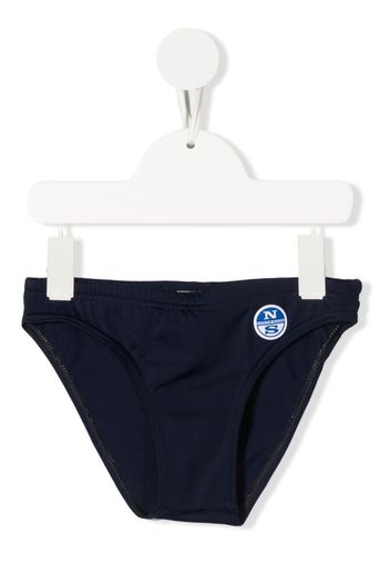 North Sails Kids logo-patch swimming trunks - Blu