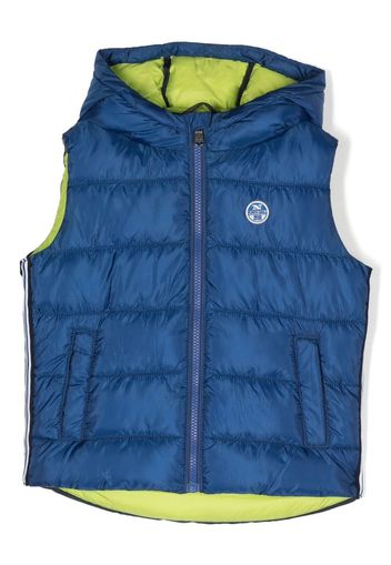 North Sails Kids Gilet imbottito con design color-block - Blu