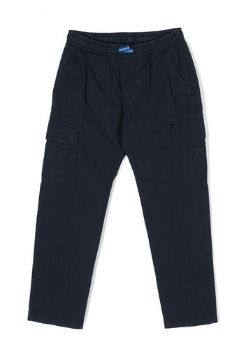 North Sails Kids logo-patch cargo trousers - Blu