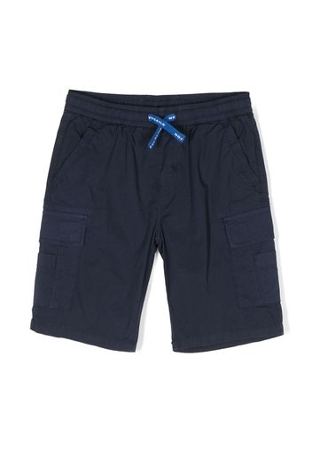 North Sails Kids logo-patch drawstring shorts - Blu