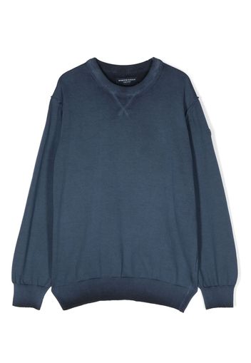 North Sails Kids crew-neck cotton sweatshirt - Blu