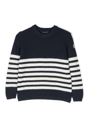 North Sails Kids striped crewneck jumper - Blu