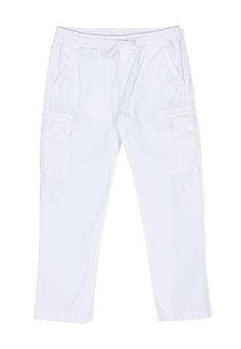 North Sails Kids drawstring stretch-cotton trousers - Bianco
