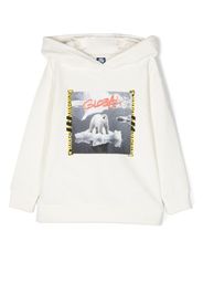 North Sails Kids polar bear graphic-print hoodie - Bianco