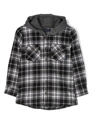 North Sails Kids hooded checked shirt - Nero