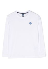 North Sails Kids logo-print long-sleeve T-shirt - Bianco