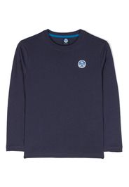 North Sails Kids logo-patch long-sleeve T-shirt - Blu