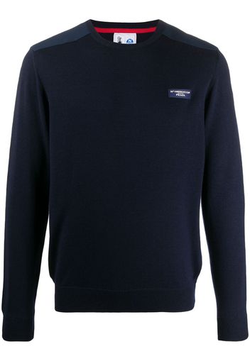 panelled logo pullover