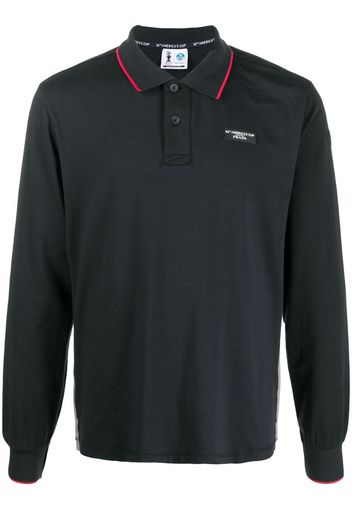 logo patch long-sleeved polo shirt