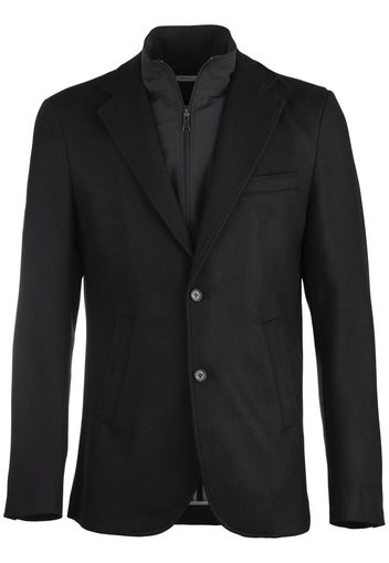 Norwegian Wool layered-design cashmere blazer - Nero