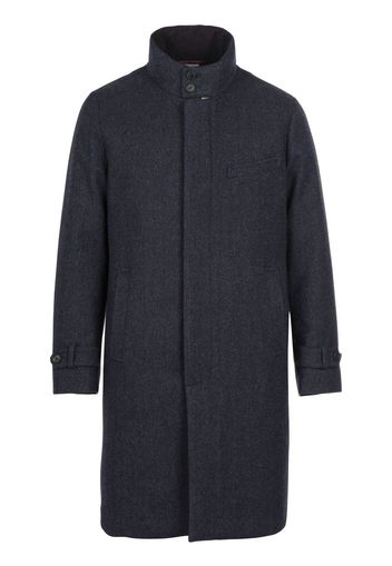 Norwegian Wool down-lined cashmere coat - Blu