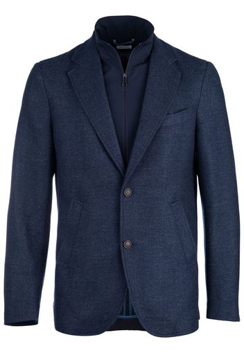 Norwegian Wool layered-design cashmere blazer - Blu