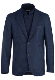 Norwegian Wool layered-design cashmere blazer - Blu