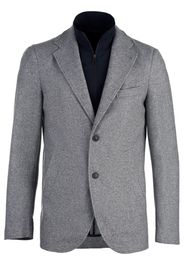 Norwegian Wool layered-design metallic-effect blazer - Grigio