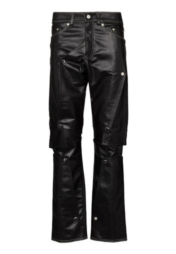 Aventura layered panel leather trousers