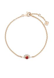 18kt yellow gold Mystic diamond and red spinel bracelet
