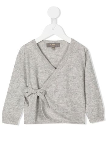 N.PEAL KIDS Cardigan a portafoglio - Grigio