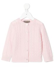 N.PEAL KIDS Cardigan intrecciato - Rosa