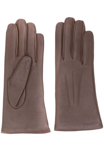 short leather gloves