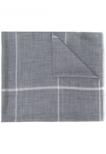 007 Fine Gauge Checked Scarf