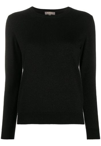 round neck sweater with lurex