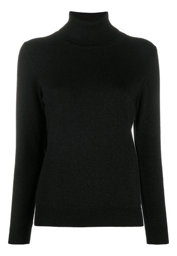 cashmere fine knit jumper with roll neck