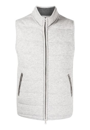 N.Peal Gilet trapuntato The Mall - Grigio